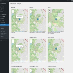 Page screenshot: Easy Map &rarr; Shortcode Sample