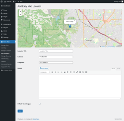 Page screenshot: Easy Map &rarr; Add Location