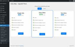 Page screenshot: Easy Map &rarr; Upgrade To Pro