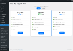 Page screenshot: Easy Map &rarr; Upgrade To Pro