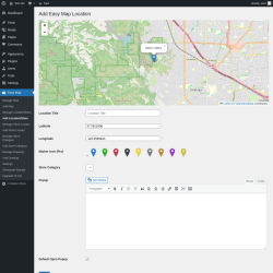 Page screenshot: Easy Map &rarr; Add Location/Store