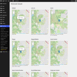 Page screenshot: Easy Map &rarr; Shortcode Sample