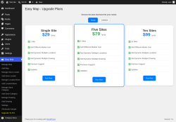 Page screenshot: Easy Map &rarr; Upgrade To Pro
