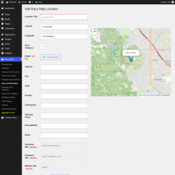 Page screenshot: Easy Map &rarr; Add Location/Store