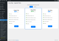 Page screenshot: Easy Map &rarr; Upgrade To Pro