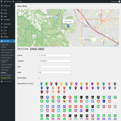 Page screenshot: Easy Map &rarr; Settings