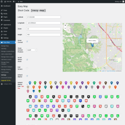 Page screenshot: Easy Map &rarr; Settings