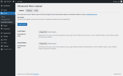Page screenshot: Media → Easy Menu Upload