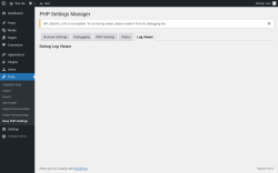Page screenshot: Tools → Easy PHP Settings → Log Viewer