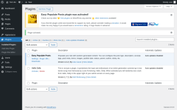 Page screenshot: Plugins ‹ Test site — WordPress