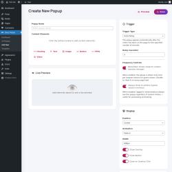 Page screenshot: Easy Popup &rarr; Add New