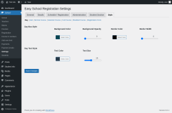 Page screenshot: School → Settings → Style