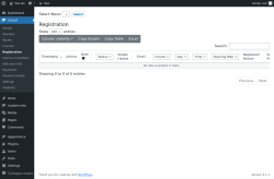 Page screenshot: School → Registration
