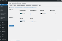 Page screenshot: School → Settings → Style