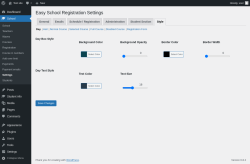 Page screenshot: School → Settings → Style