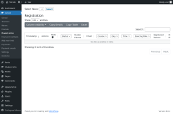Page screenshot: School → Registration