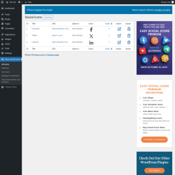 Page screenshot: Easy Social Icons