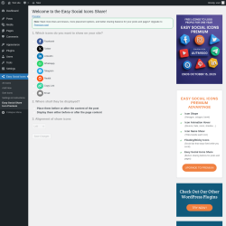 Page screenshot: Easy Social Icons → Easy Social Share Icon Premium