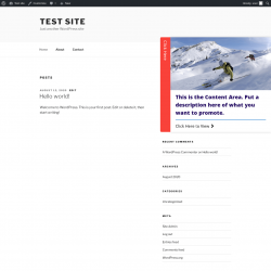 Page screenshot: Test site &ndash; Just another WordPress site