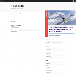 Page screenshot: Test site &ndash; Just another WordPress site