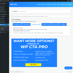 Page screenshot: WP CTA &rarr; Add New &rarr; 3.  Page/Post Location