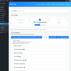 Page screenshot: WP CTA &rarr; Add New &rarr; 5.  Styling