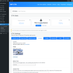 Page screenshot: WP CTA &rarr; Add New &rarr; 4.  Content