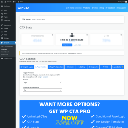 Page screenshot: WP CTA &rarr; Add New &rarr; 2.  Page Position