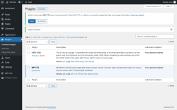 Page screenshot: Plugins &lsaquo; Test site &mdash; WordPress
