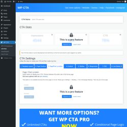 Page screenshot: WP CTA &rarr; Add New &rarr; 3.  Page/Post Location