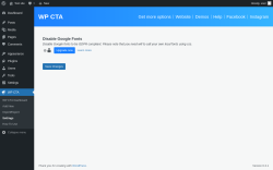 Page screenshot: WP CTA &rarr; Settings
