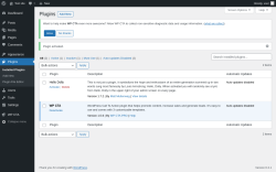 Page screenshot: Plugins &lsaquo; Test site &mdash; WordPress