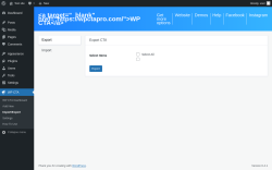 Page screenshot: WP CTA &rarr; Import/Export