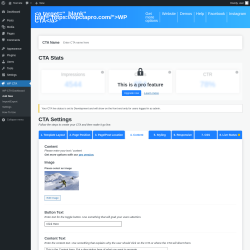 Page screenshot: WP CTA &rarr; Add New &rarr; 4.  Content