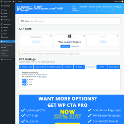 Page screenshot: WP CTA &rarr; Add New &rarr; 6.  Responsive