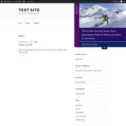 Page screenshot: Test site &ndash; Just another WordPress site