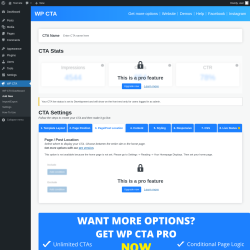 Page screenshot: WP CTA &rarr; Add New &rarr; 3.  Page/Post Location