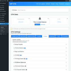 Page screenshot: WP CTA &rarr; Add New &rarr; 5.  Styling