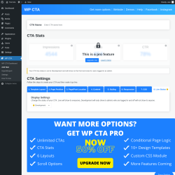Page screenshot: WP CTA &rarr; Add New &rarr; 8.  Live Status