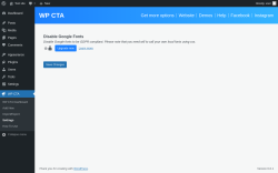 Page screenshot: WP CTA &rarr; Settings