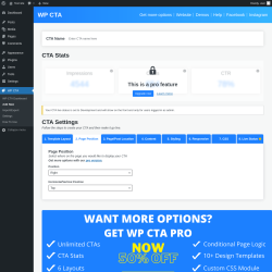 Page screenshot: WP CTA &rarr; Add New &rarr; 2.  Page Position