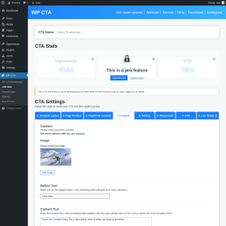 Page screenshot: WP CTA &rarr; Add New &rarr; 4.  Content