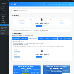 Page screenshot: WP CTA &rarr; Add New &rarr; 3.  Page/Post Location