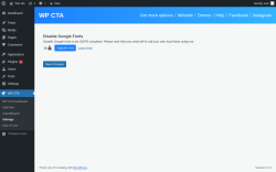 Page screenshot: WP CTA &rarr; Settings