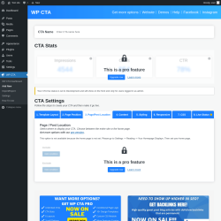 Page screenshot: WP CTA &rarr; Add New &rarr; 3.  Page/Post Location