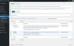 Page screenshot: Plugins &lsaquo; Test site &mdash; WordPress