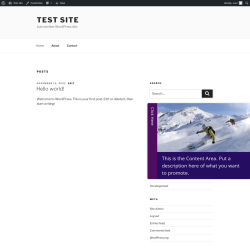Page screenshot: Test site &ndash; Just another WordPress site