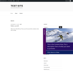 Page screenshot: Test site &ndash; Just another WordPress site
