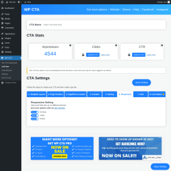 Page screenshot: WP CTA &rarr; Add New &rarr; 6.  Responsive