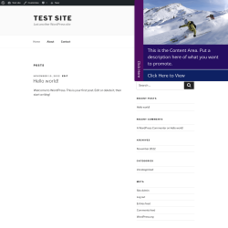 Page screenshot: Test site &ndash; Just another WordPress site